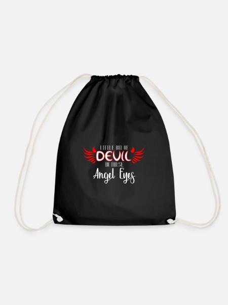 Devil Angel - Drawstring Bag - black
