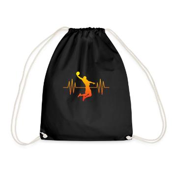 Basket-ball battement de coeur - Sac de sport léger - noir - Devant
