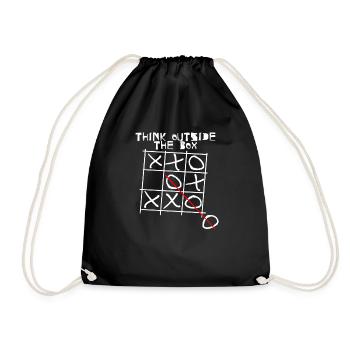 Think Outside The Box I Besonders I Einzigartig - Turnbeutel - Schwarz - Vorne