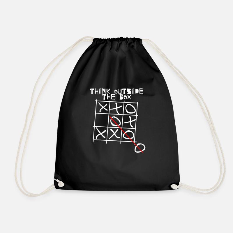 Think Outside The Box I Especially I Unique - Drawstring Bag - black