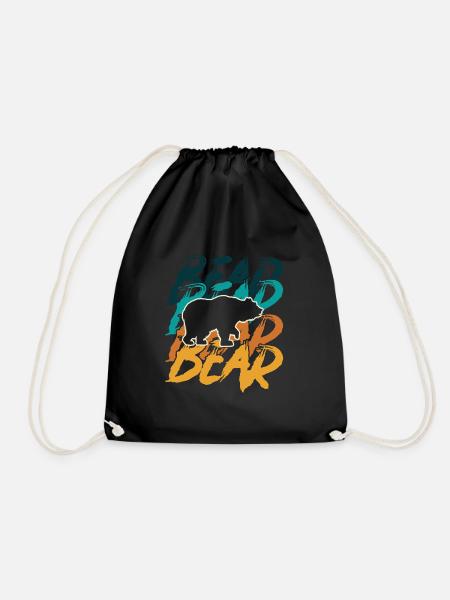 Bear bears - Drawstring Bag - black