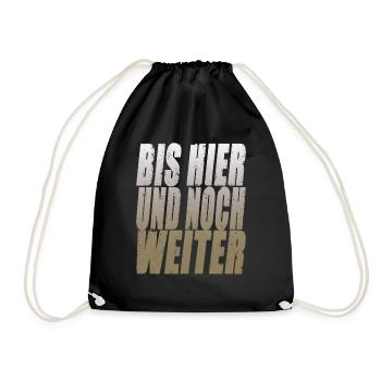 Noch Weiter - Turnbeutel - Schwarz - Vorne