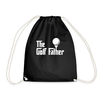 Golfen Golfer Golf Vater Lustig Geschenk - Turnbeutel - Schwarz - Vorne