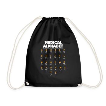 Alphabet médical Infirmière & chimiste - Sac de sport léger - noir - Devant