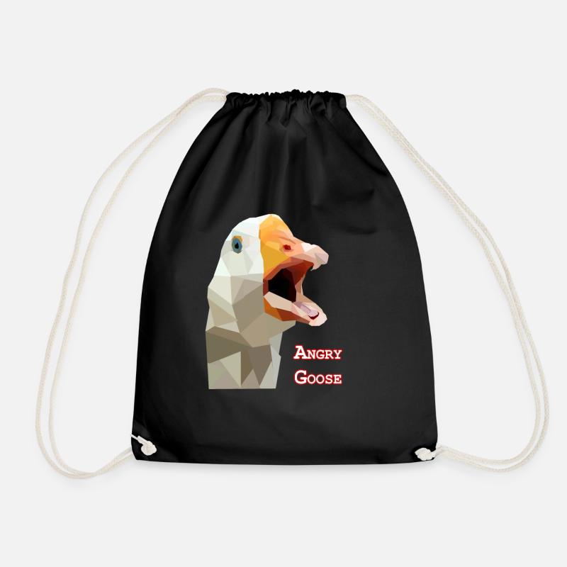 Angry Gans - Gans, Gänse, - Turnbeutel - Schwarz