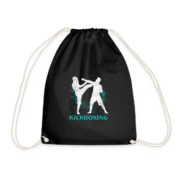 Kickboxen - Turnbeutel - Schwarz - Vorne