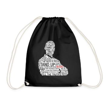 Jordan B Peterson Stand Up - Drawstring Bag - black - Front