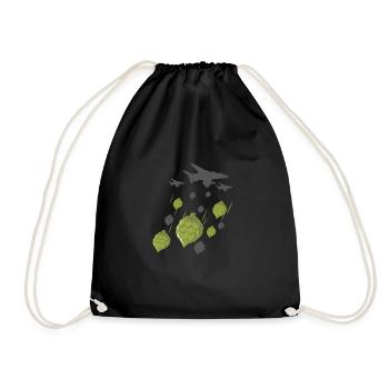 Flyer bomb houblon bière - Sac de sport léger - noir - Devant