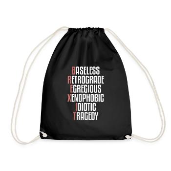 Brexit, sortie britannique, sortie UE, référendum - Sac de sport léger - noir - Devant