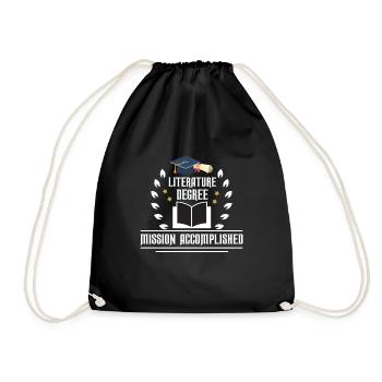 Diplôme en littérature - Sac de sport léger - noir - Devant