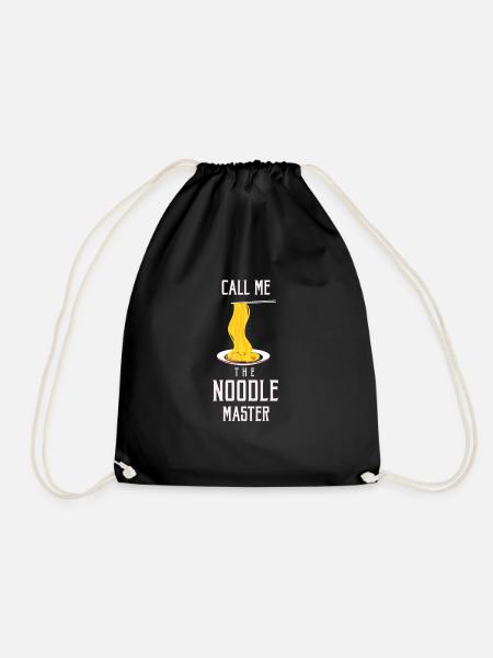 Funny Noodle Master gift - Drawstring Bag - black