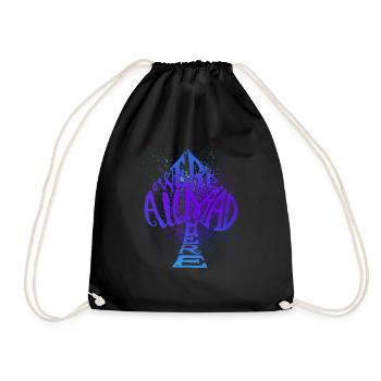 We're All Mad Here Spade - Splatter Design - Drawstring Bag - black - Front