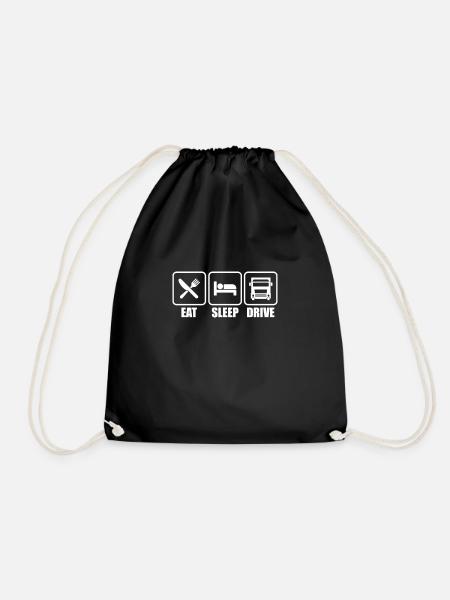 Trucker trucker - Drawstring Bag - black