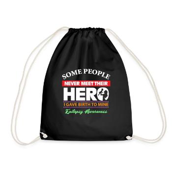 Epilepsy awareness - I love my child - Drawstring Bag - black - Front