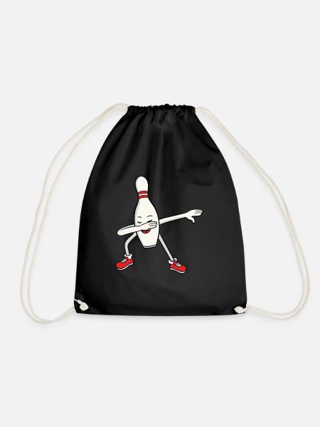 Bowling Bowler Pin Dabbing Dab Tanz Geschenk - Turnbeutel - Schwarz