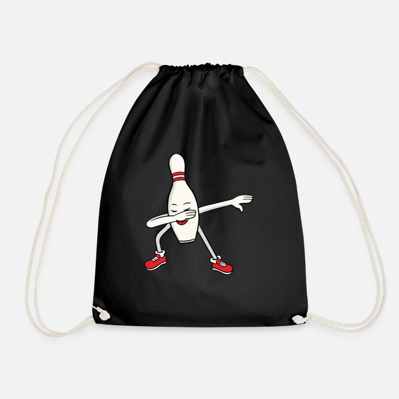 Bowling Bowler Pin Dabbing Dab Tanz Geschenk - Turnbeutel - Schwarz