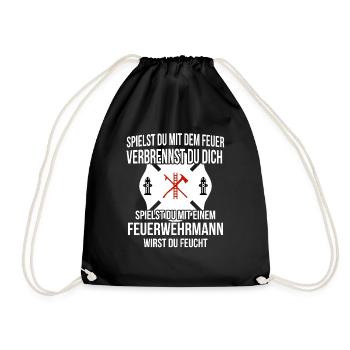 Volunteer firefighter - Drawstring Bag - black - Front