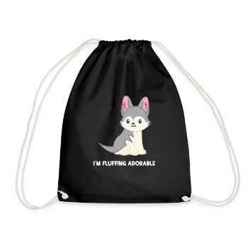 Husky - Husky T-Shirt - Husky - Huskies - Drawstring Bag - black - Front