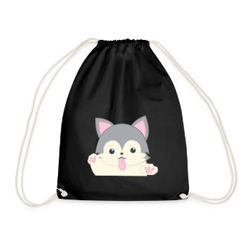 Husky - T-shirt Husky - Husky Chien mignon - Sac de sport léger - noir - Devant