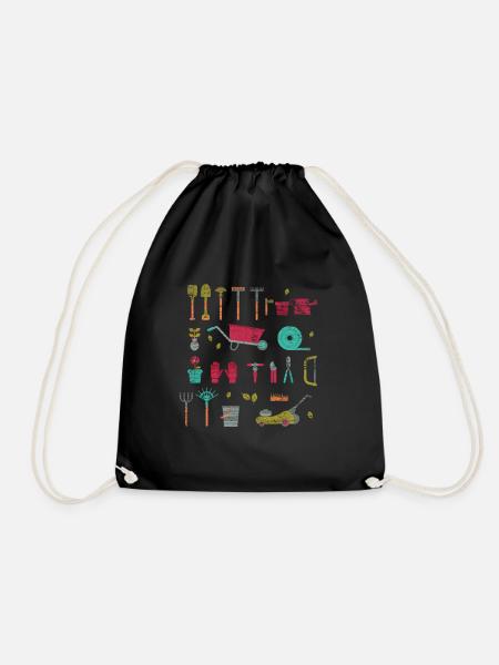 Gardener garden tool - Drawstring Bag - black