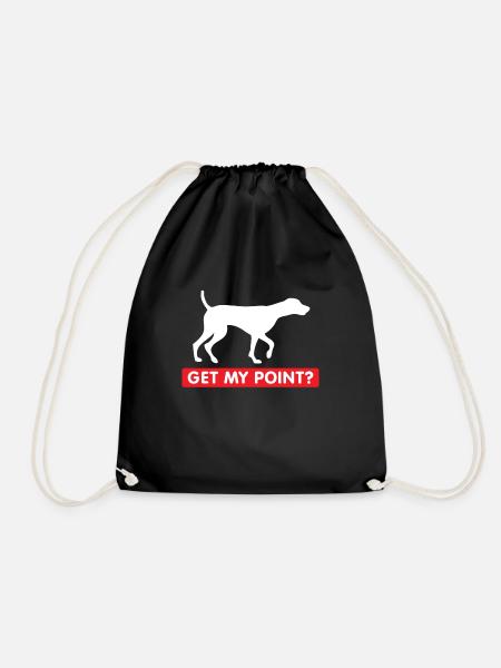 German Shorthair Pointer Dog Owner Gift - Drawstring Bag - black