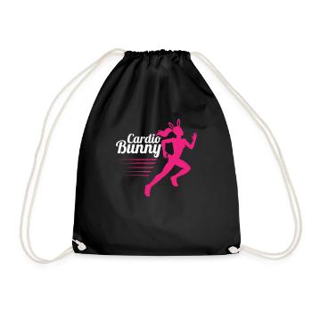 T-shirt Cadeau Fitness Cardio Bunny - Sac de sport léger - noir - Devant