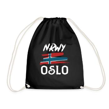 Oslo - Drawstring Bag - black - Front