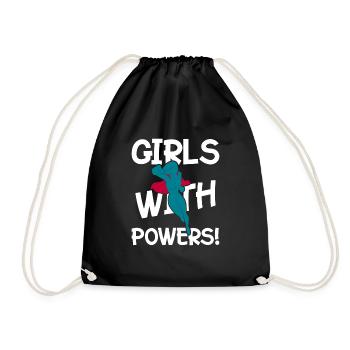 Femme super-héros - Sac de sport léger - noir - Devant