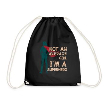 Idée de cadeau pour le héros super-héros femme Cap Superkraft - Sac de sport léger - noir - Devant