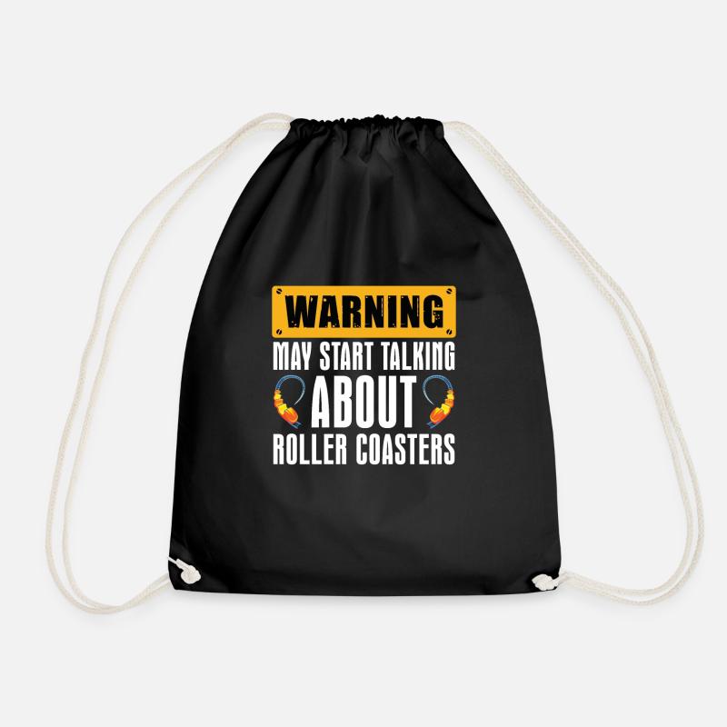 Roller coaster - Drawstring Bag - black