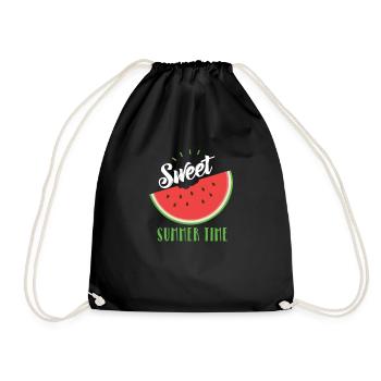 Süsser Sommer - Melone - Turnbeutel - Schwarz - Vorne