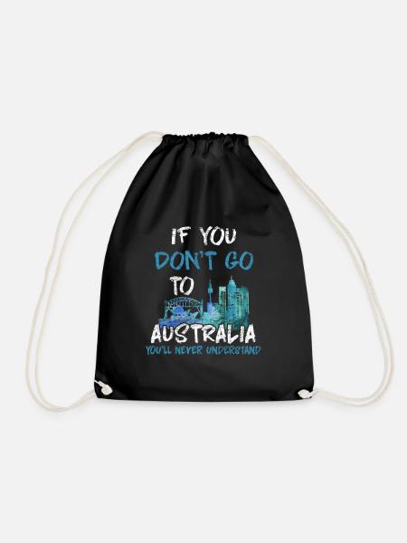 Australia - Drawstring Bag - black