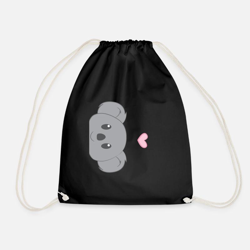 Koala - Koalas - Koalafan - Koala Bébé - Coeur - Sac de sport léger - noir