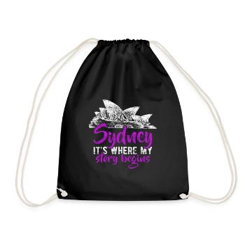Sydney - Drawstring Bag - black - Front