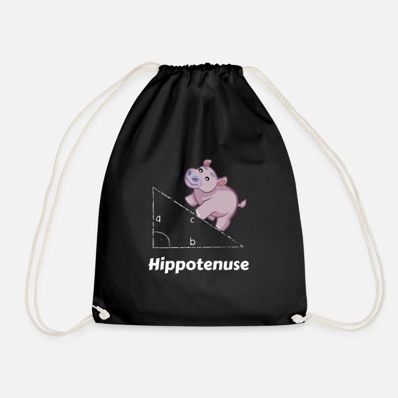 Hippotenuse Maths Geek - Turnbeutel - Schwarz