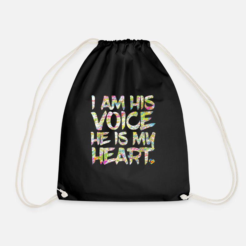 Autism awareness - Drawstring Bag - black