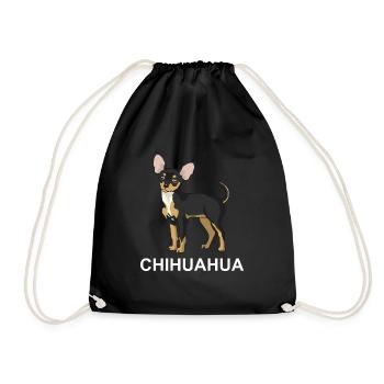 Chihuahua - Turnbeutel - Schwarz - Vorne