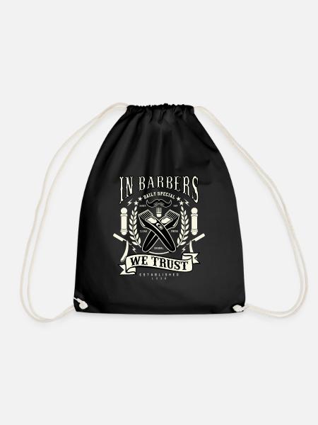 In Barbers vertrauen wir Barber Shop - Turnbeutel - Schwarz