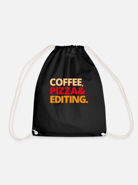 Video Foto Editor Editieren Kaffee Geschenk - Turnbeutel - Schwarz