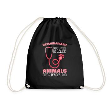 Médecins vétérinaires - Sac de sport léger - noir - Devant