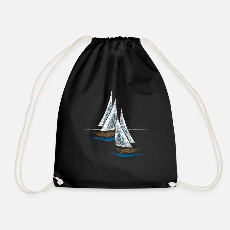 Bateau à voile - Sac de sport léger - noir