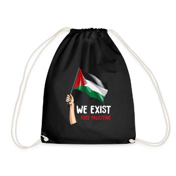 Palestine - Drawstring Bag - black - Front