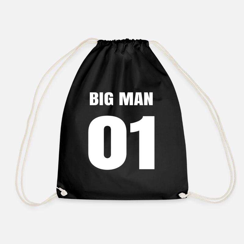 BIG MAN 01 - Drawstring Bag - black