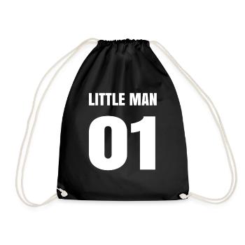 Part 1: BIG MAN + LITTLE MAN 01 / Father-Son Shirt - Drawstring Bag - black - Front