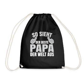 so sieht der beste papa der welt aus - Turnbeutel - Schwarz - Vorne