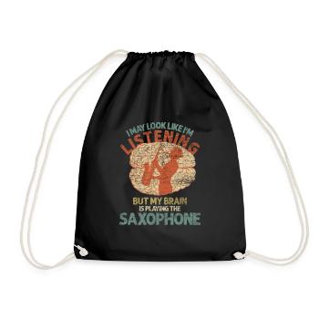 Tête de saxophone - Sac de sport léger - noir - Devant