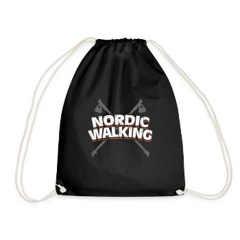 Nordic Walking - Turnbeutel - Schwarz - Vorne