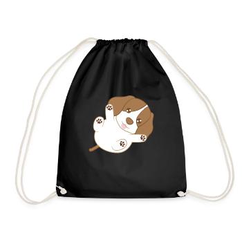 Beagle - Beagles - Pfoten - Welpe - Turnbeutel - Schwarz - Vorne