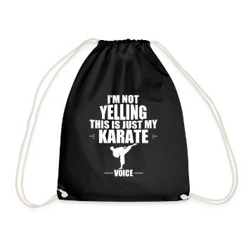 karate - Drawstring Bag - black - Front