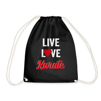 karate - Drawstring Bag - black - Front